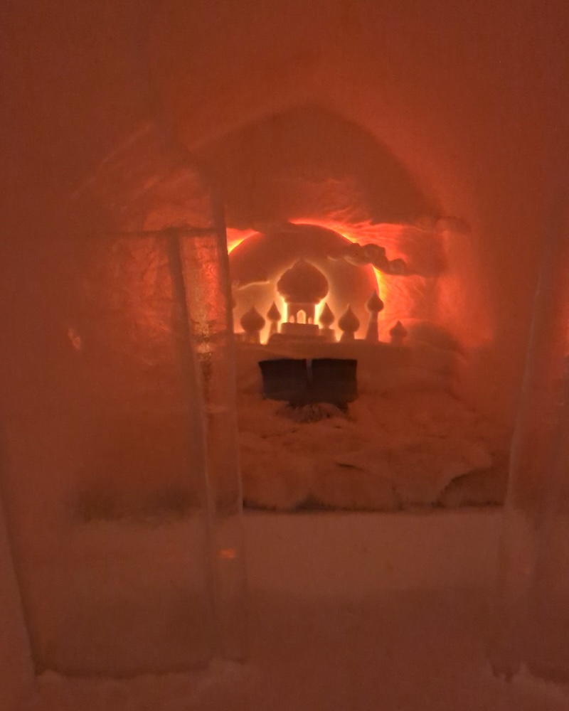 One of the snow suites with a Taj Mahal theme in Sorrisniva