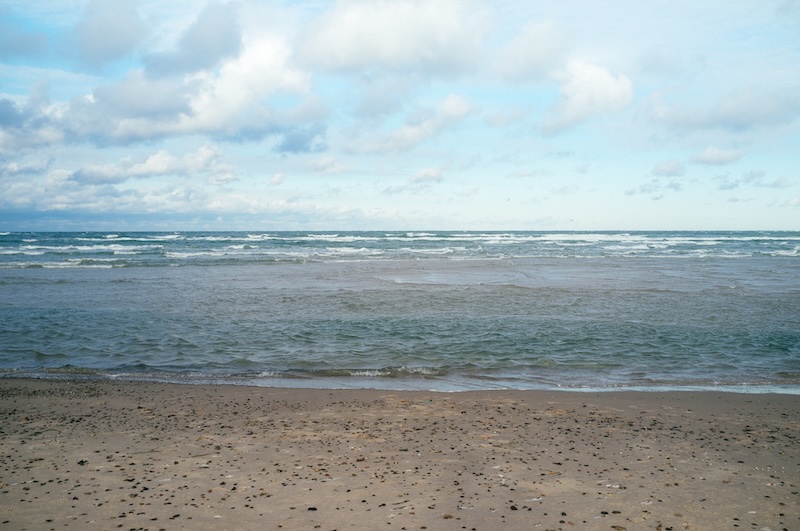 The mixing of two seas, one brownish and one blueish