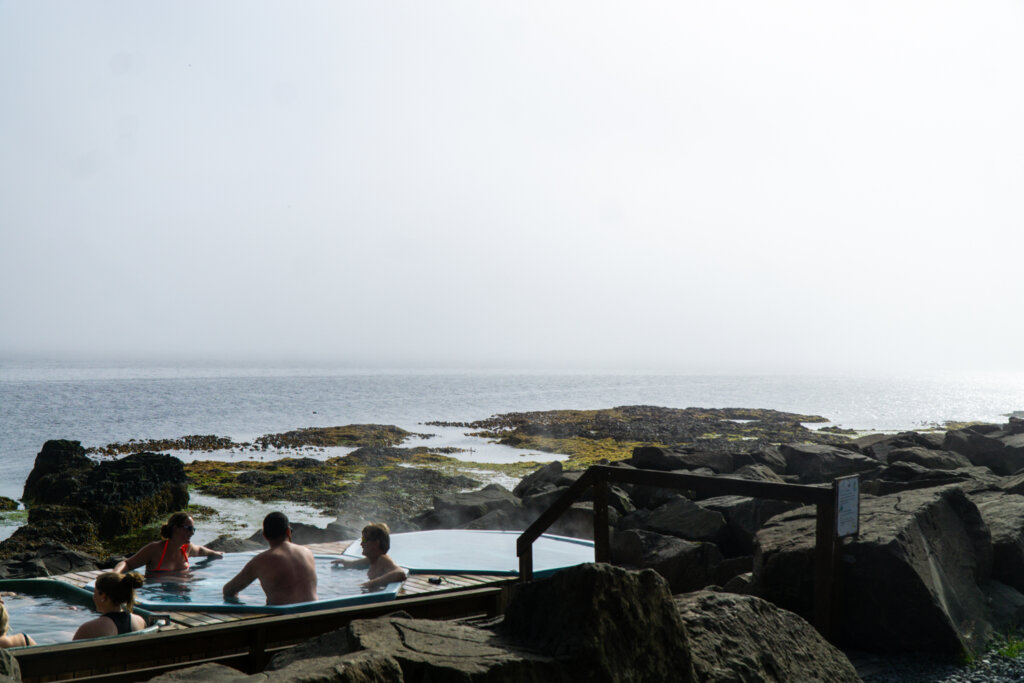 The hot pots in Drangnes