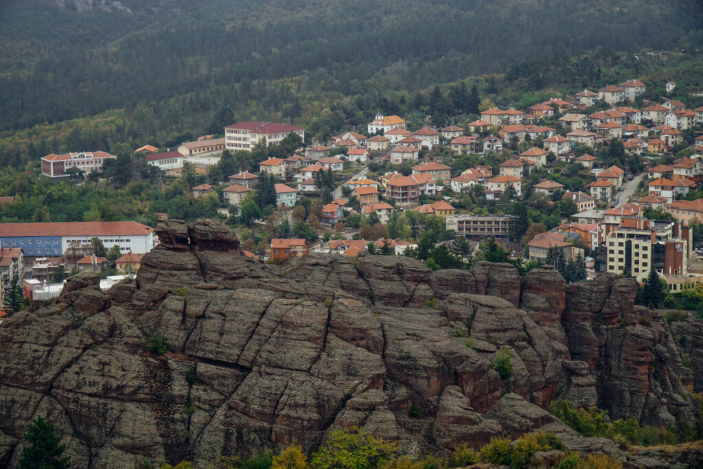 Views from Belogradchik fortress of the town below