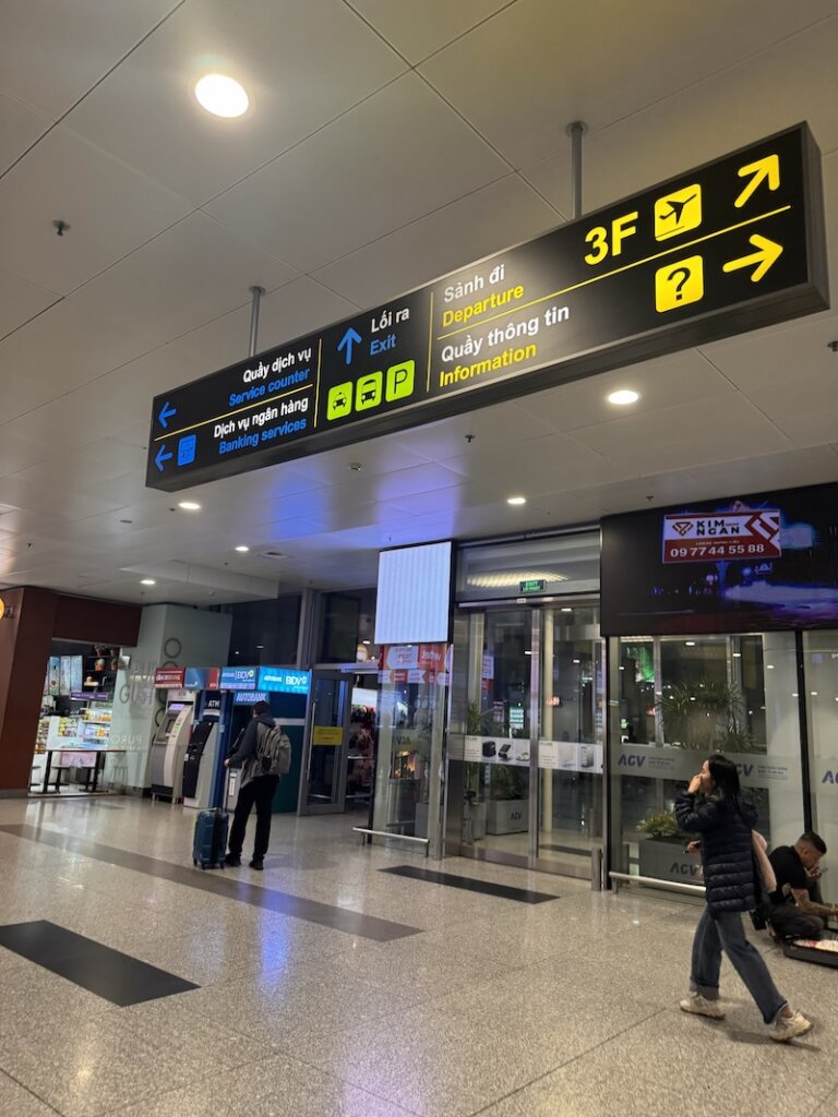 The exit area for taxis at Hanoi airport