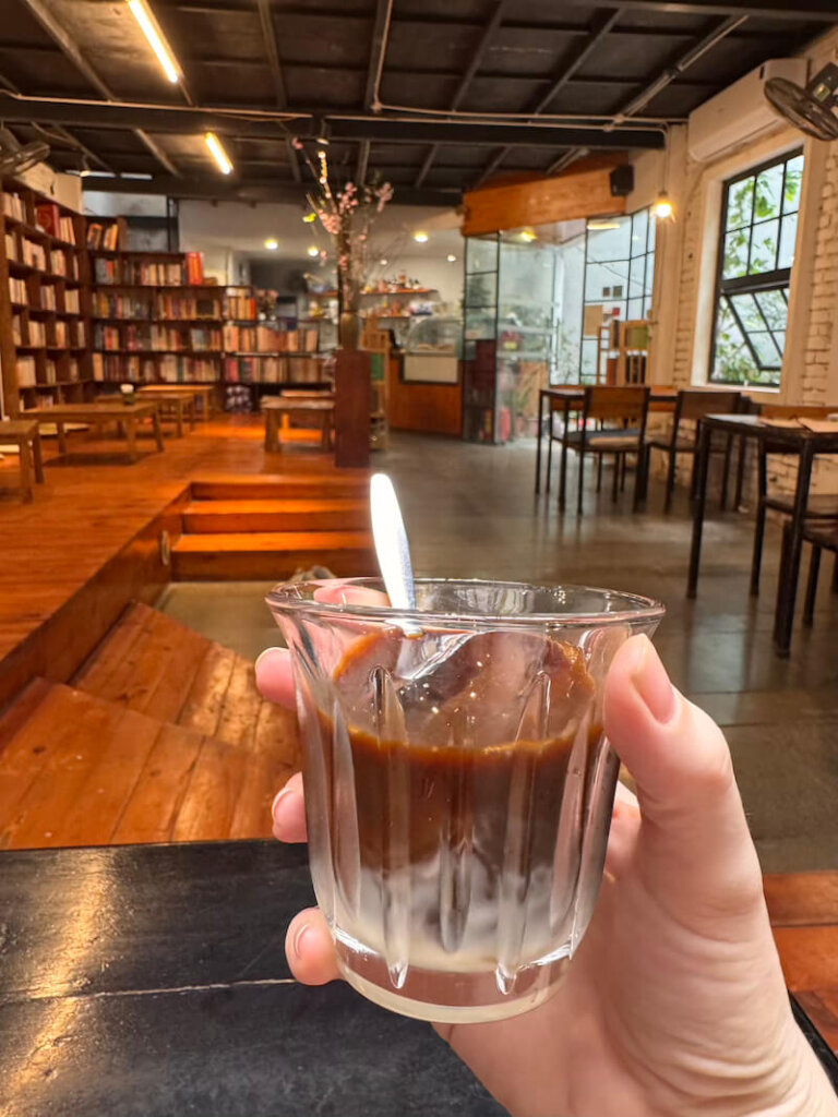 Unique cafe with lots of lounging areas in Hanoi