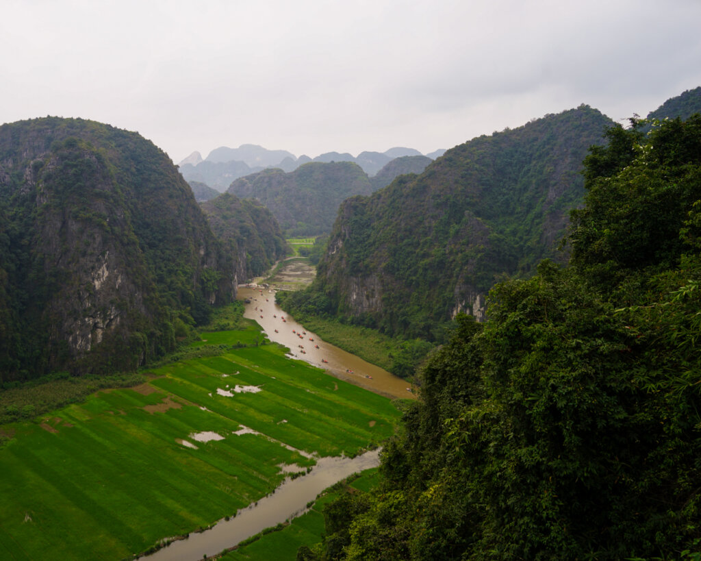 View of the landscape in Ninh Binh