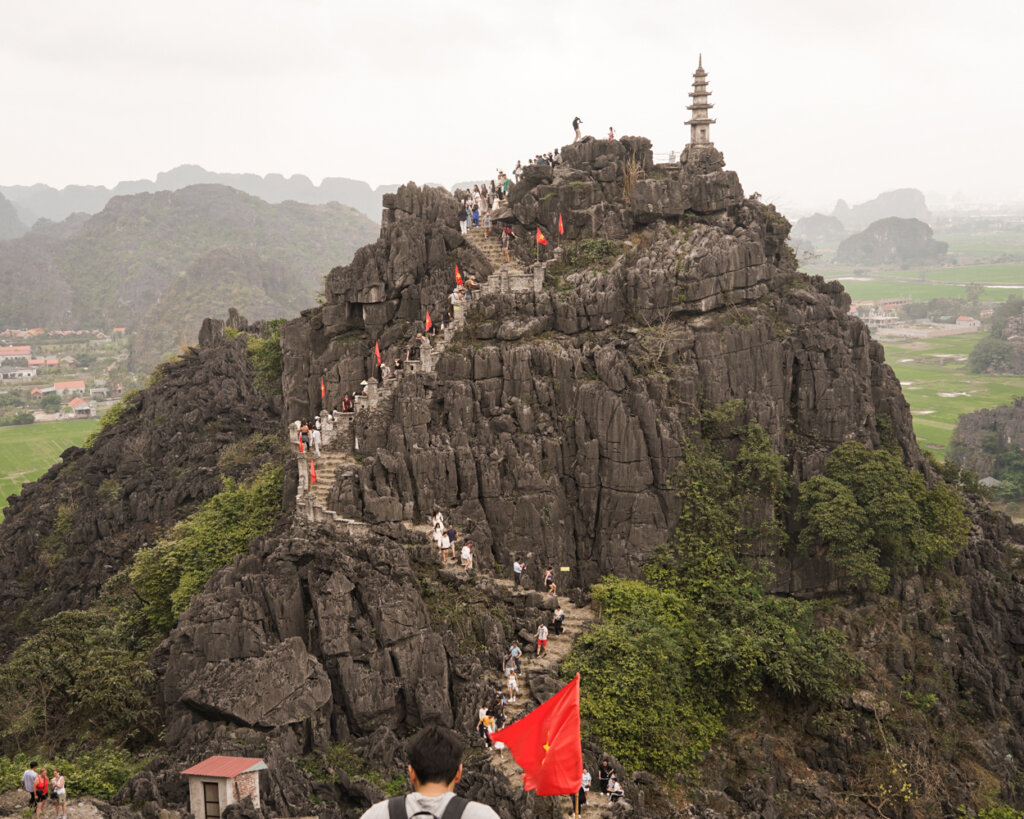 Karst mountain in Ninh Binh with multiple viewpoints