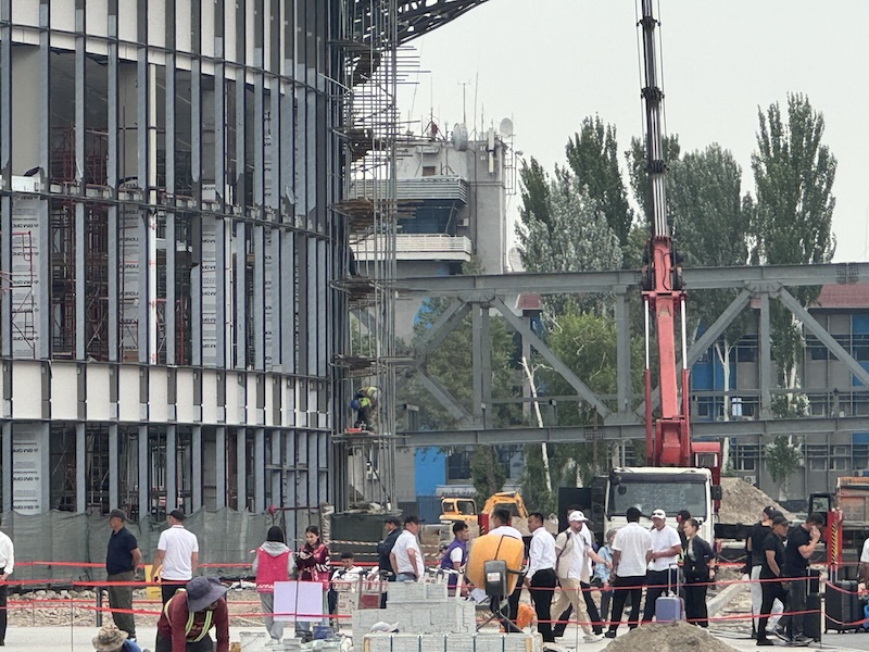 The arrival area at Bishkek airport