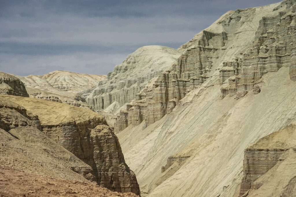 More white chalky mountains, the Aktau mountains