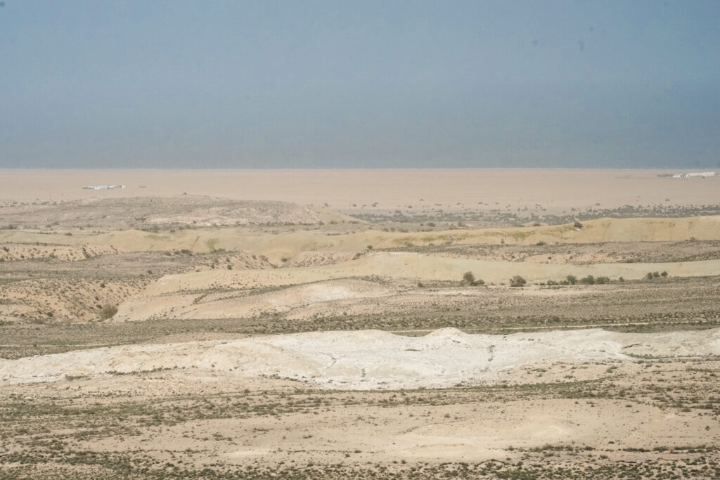 View in the distance is the Aral Sea side