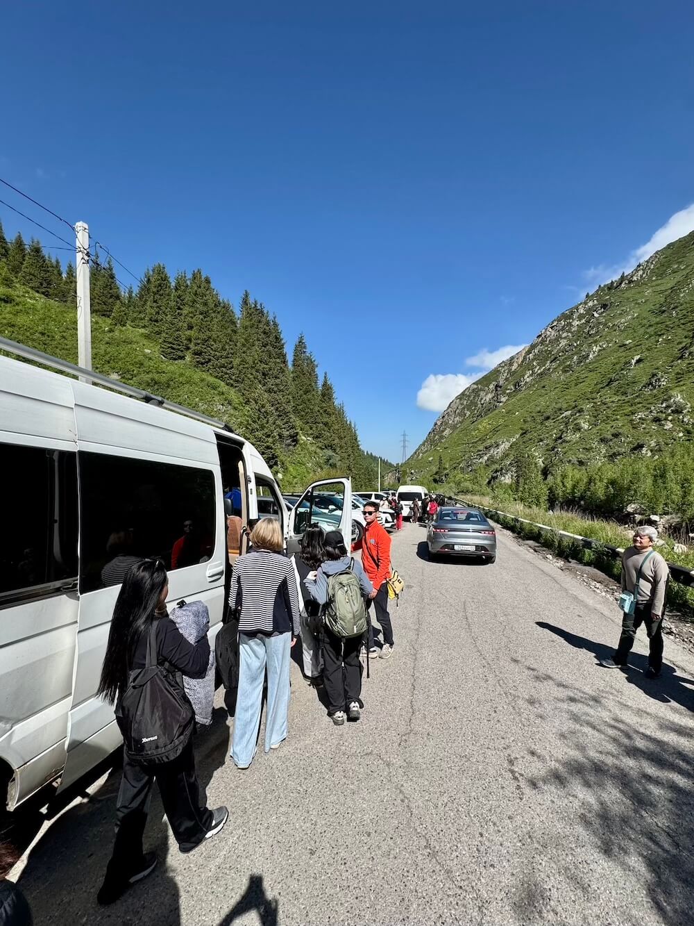 Us getting back into the van