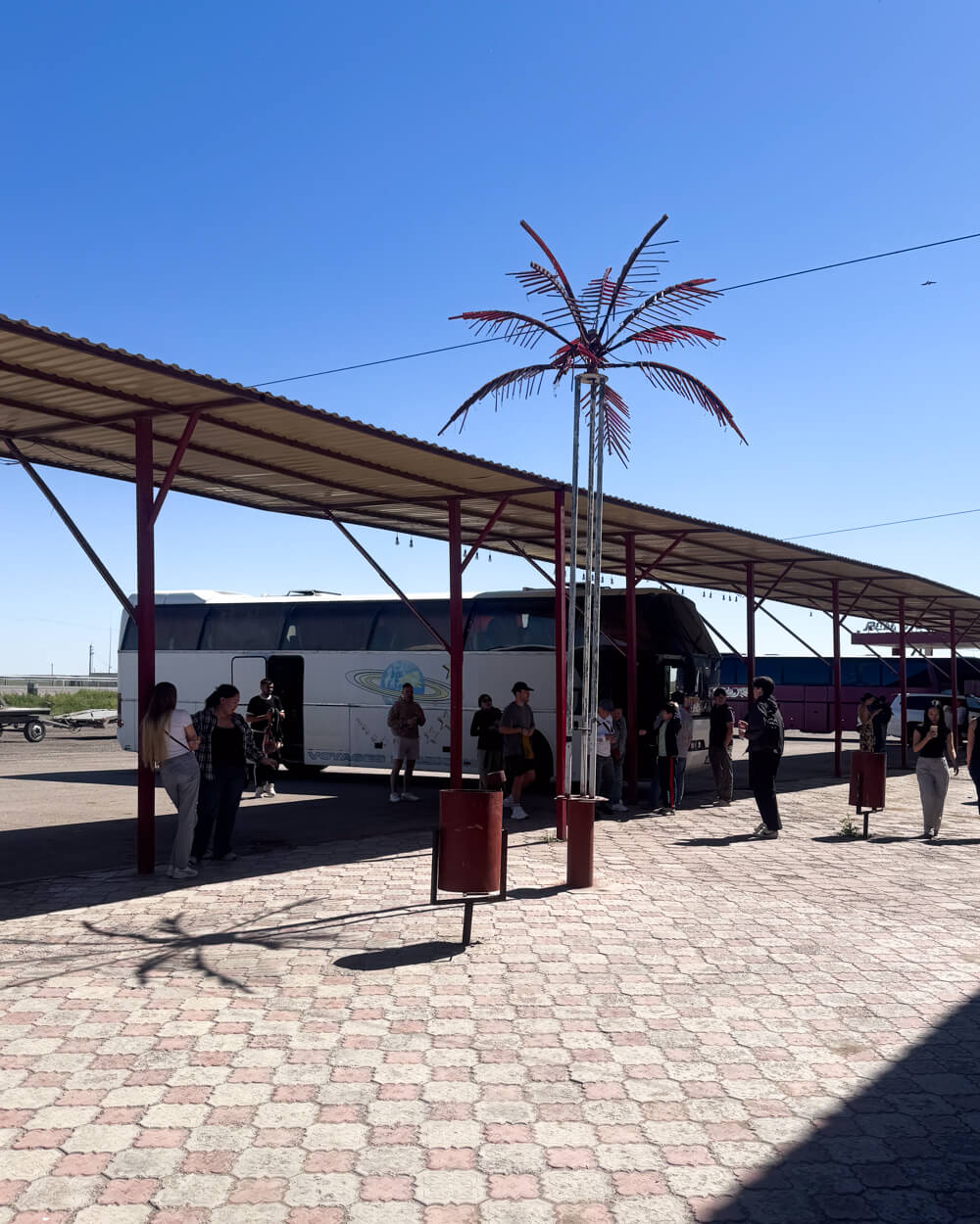 Rest stop between Bishkek and Almaty