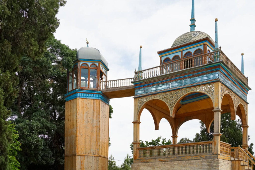 One of the structures inside the old Bukhara summer Palace