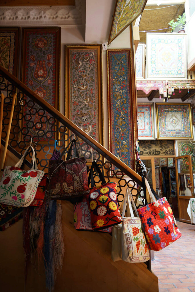 The inside of the gallery where we learned suzani