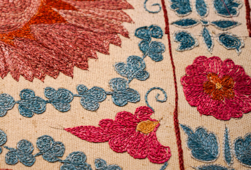 The detail of a suzani
