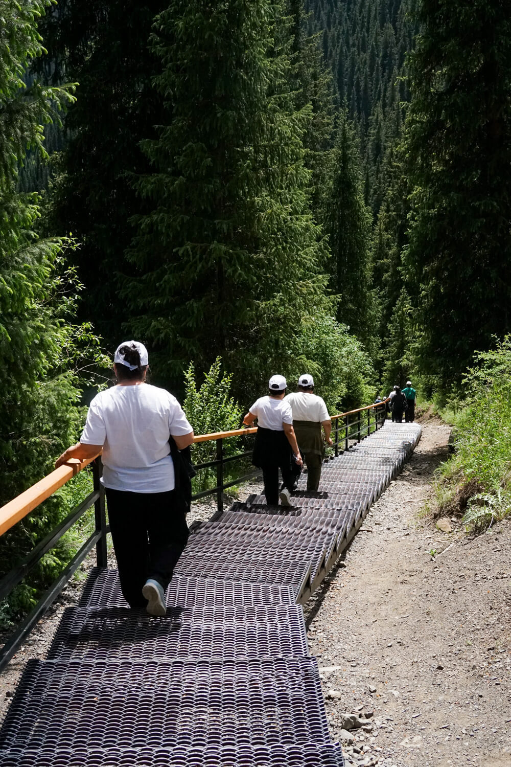 Steep path down, you can see why people don't want to walk up