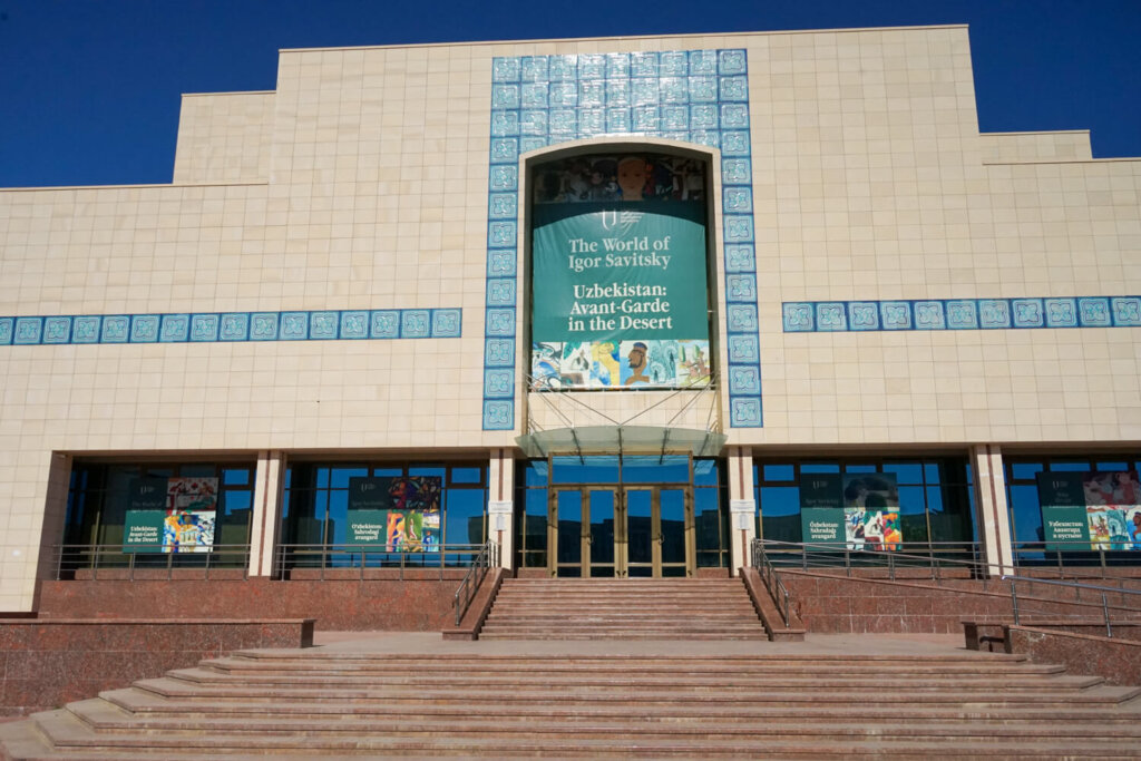 Museum in Nukus in the square with Igor Savitsky name