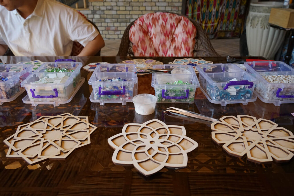 A selection of three different mosaic pieces we could work on