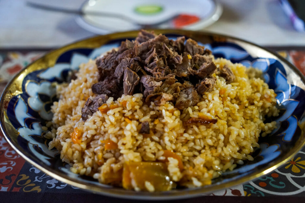 The plov served to us at dinner