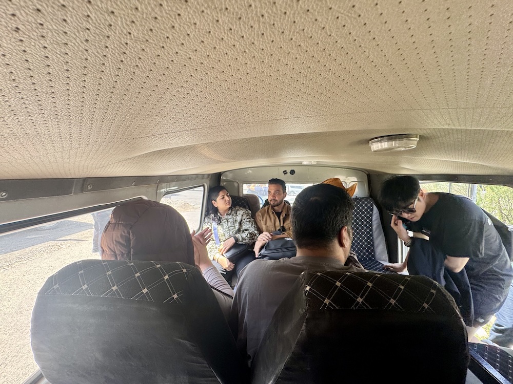 Inside the soviet era UAZ vehicle
